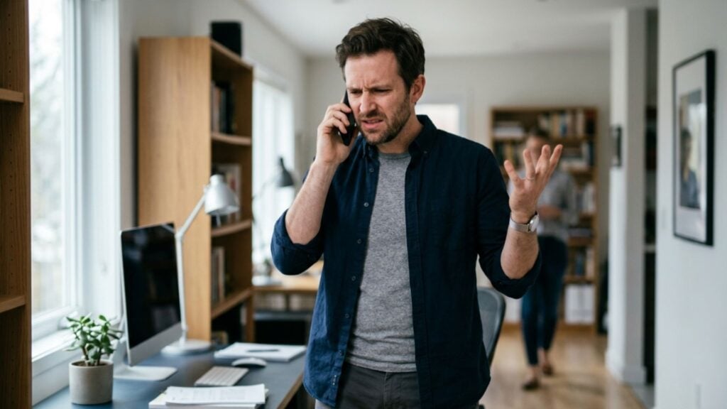 Phone auto attendant greeting and call menu example