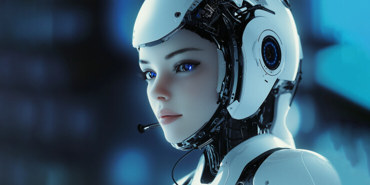 AI call center technology streamlining customer support.