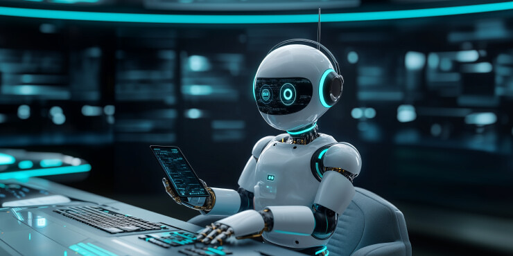 AI phone receptionist answering a voice call