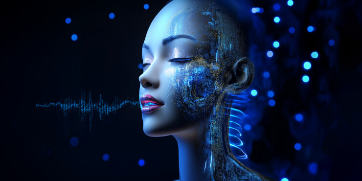 User selecting an accent on an AI accent changer interface