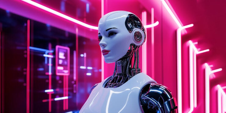Virtual salon receptionist providing salon services through AI technology
