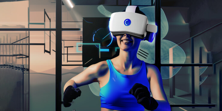 User chatting with fitness bot in gym