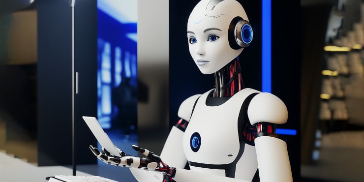 AI host managing restaurant reservations efficiently.