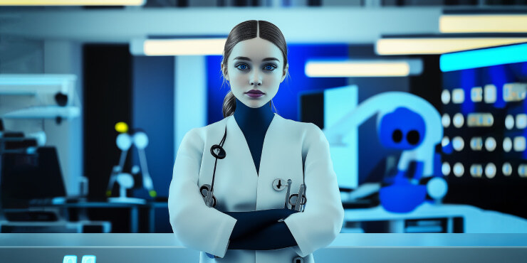 Virtual front desk for medical practice with a friendly virtual receptionist