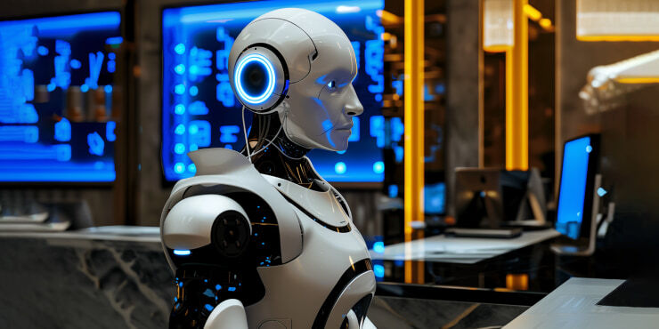 Artificial intelligence in hospitality industry improving efficiency.