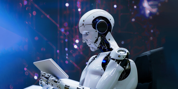AI assistant analyzing data for insurance