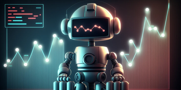 Chatbot with data trend graphics