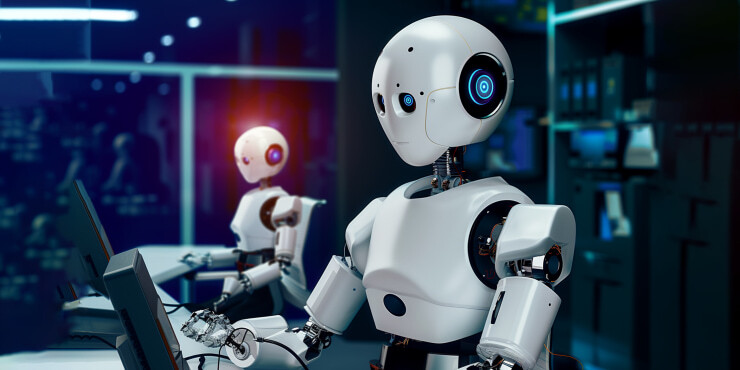 Robotic virtual assistants in modern office