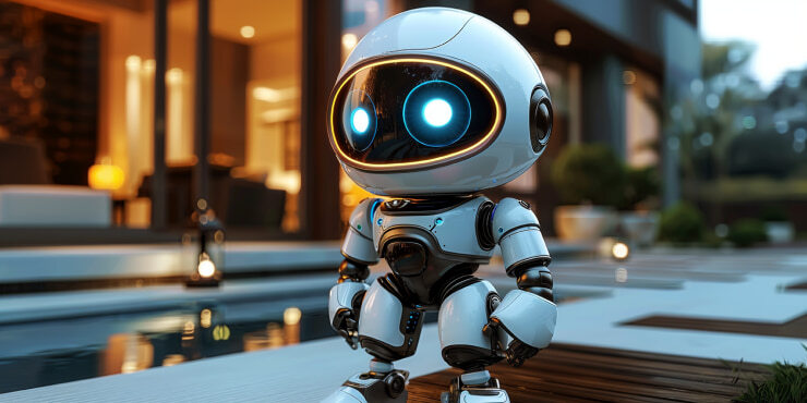 AI real estate chatbot at modern home
