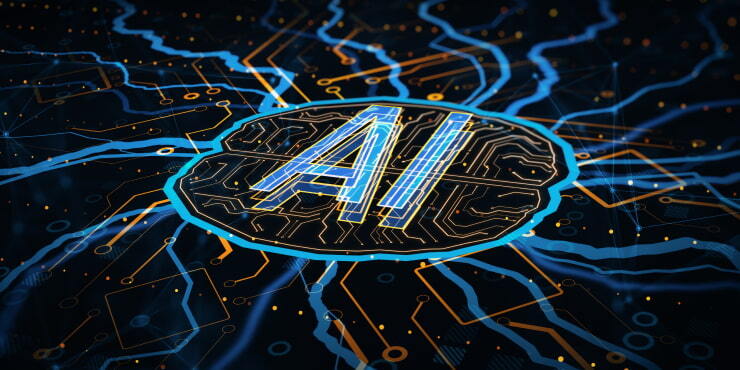 AI brain circuitry highlighting generative models