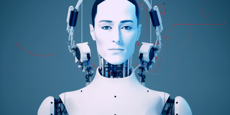 AI inference robot partially assembled