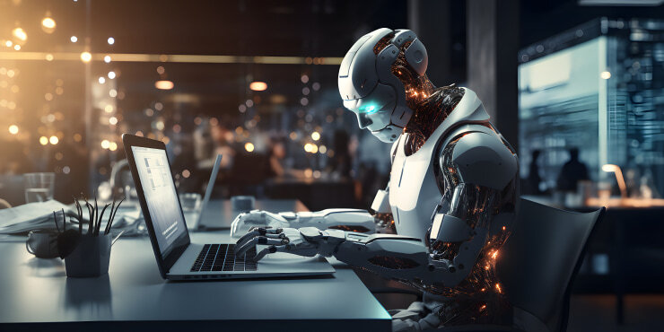 Robot Typing at Modern Workstation
