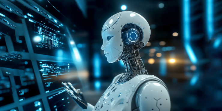 AI and machine learning optimizing business operations and processes.