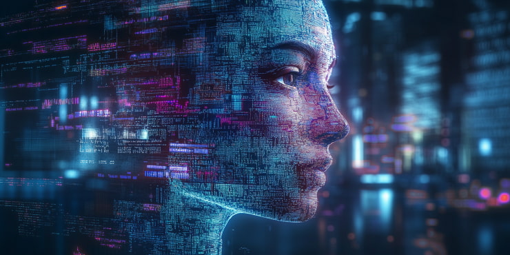 AI political ad analyzing voter data for targeted marketing