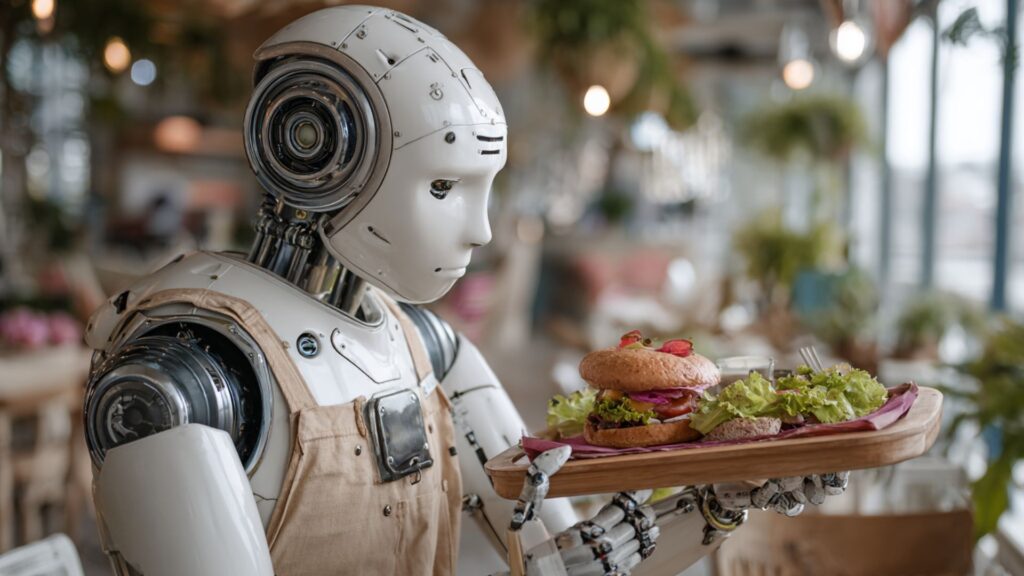 AI in restaurants shown via smart kitchen display system
