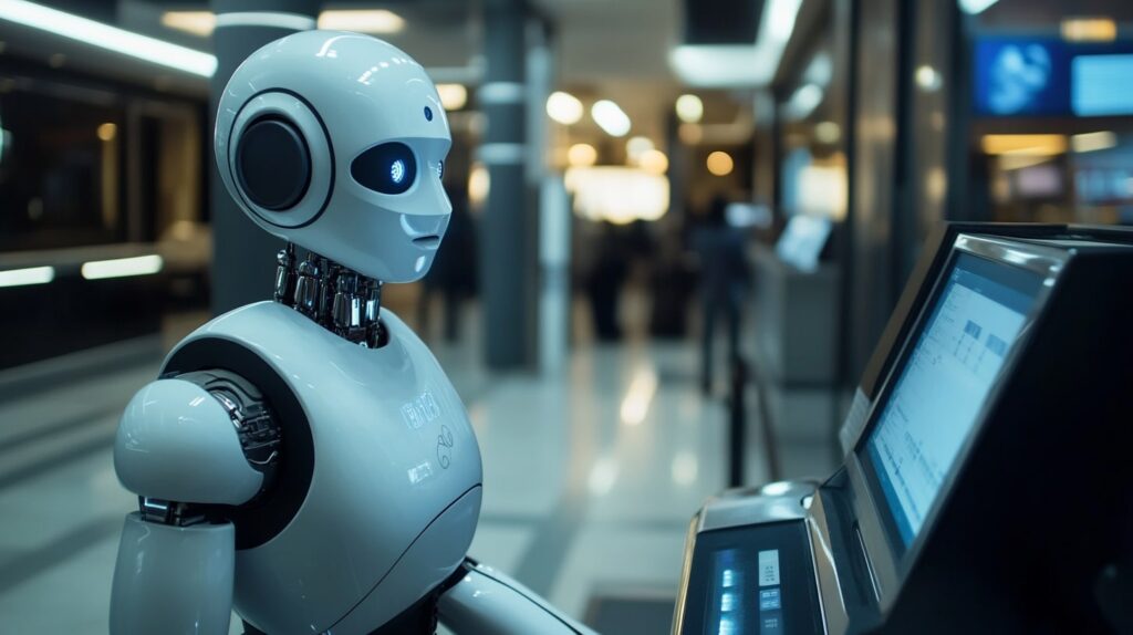 Robotic process automation in banking workflow diagram