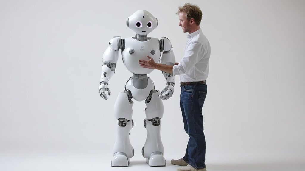 AI trainers collaborating on model training and refinement