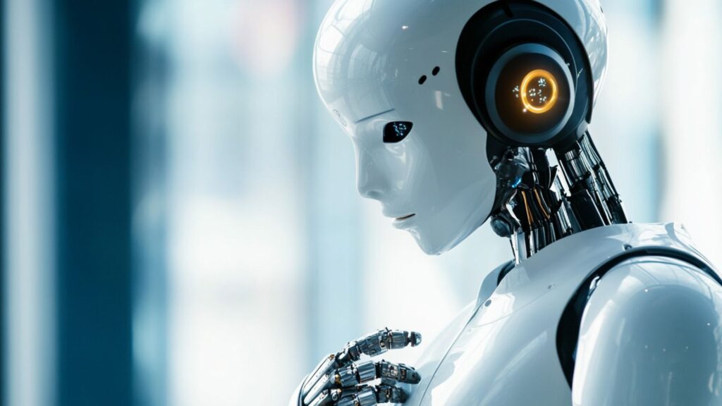 Artificial intelligence voice assistant concept