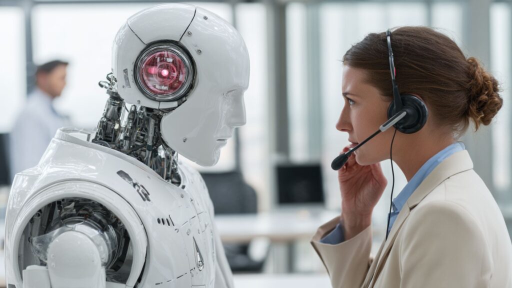 Caller using automated phone answering system menu