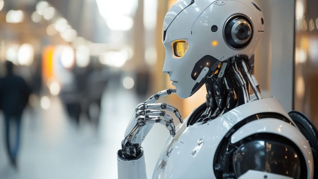 Ask AI anything interface with question suggestions