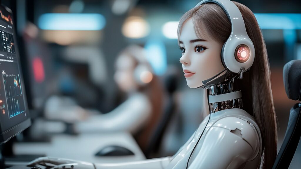 Artificial intelligence receptionist handling calls automatically