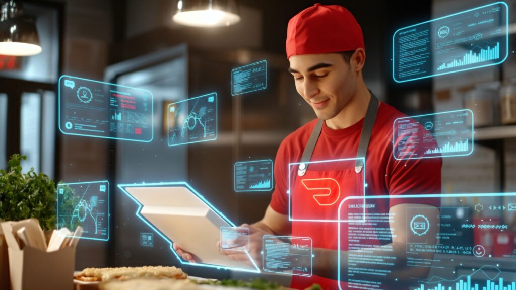 Automated food delivery system using Newo.ai for restaurant efficiency