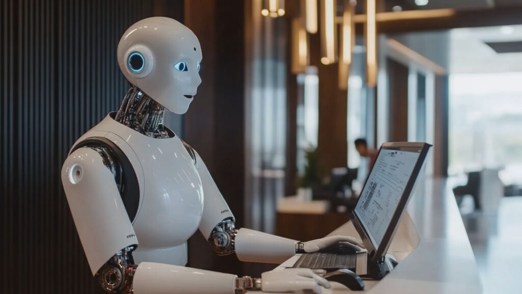 Virtual front desk reception powered by AI virtual receptionist